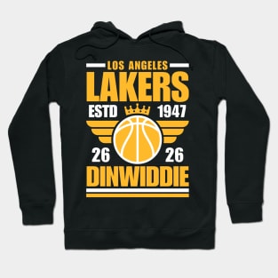 Los Angeles Lakers Dinwiddie 26 Basketball Retro Hoodie